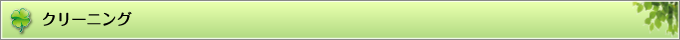 クリーニング
